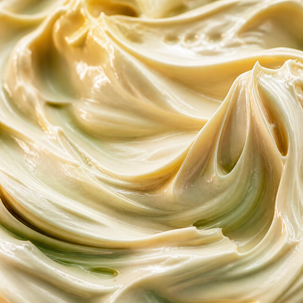 Macro swirl of cream texture